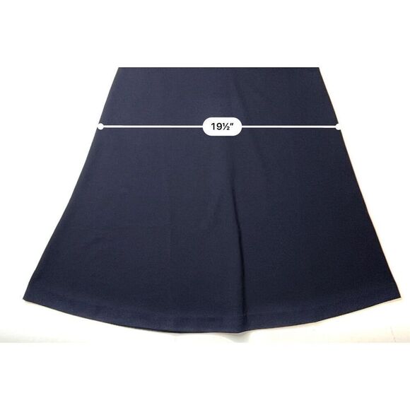 Talbots Petite Retro 50s Scarf Dress 3/4‎ Sleeve Navy Blue Ponte Fit & Flare 4P - Picture 8 of 12